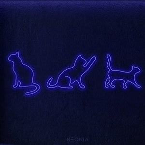 Cats Neon Sign - Cat Wall Decor, Neon Sign Bedroom, Neon Light