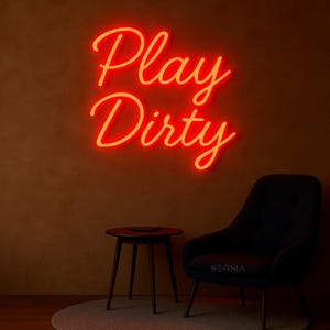 Play Dirty Neon Sign - Sexy LED Wall Light for Bedroom, Bar or Gamer Room - Naughty Aesthetic Decor, Adult Gift Idea, Party Vibe