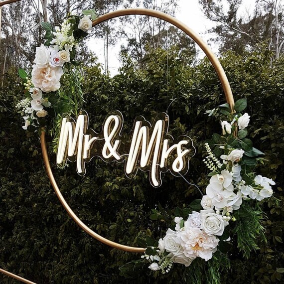 Custom Wedding Neon Sign: Personalized LED Wall Decor
