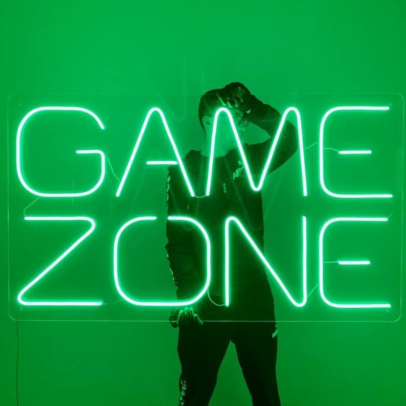 Game Zone Neon Sign LED Neon Sign, Neon Sign for Gaming Room, Wall Decor, Wall Sign, Custom Neon Sign image 4