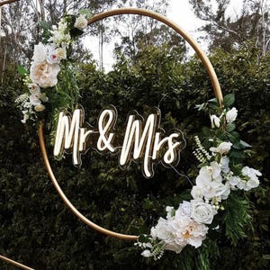 Custom Neon Wedding Sign: Personalized LED Name Wall Art