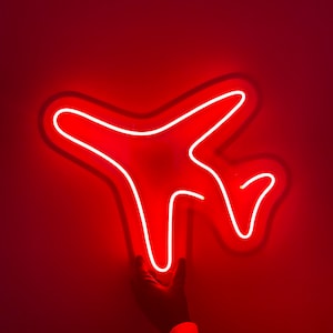 Plane Neon Sign - Neon Sign Bedroom, Neon Signs, Neon Light, Wall Neon Sign