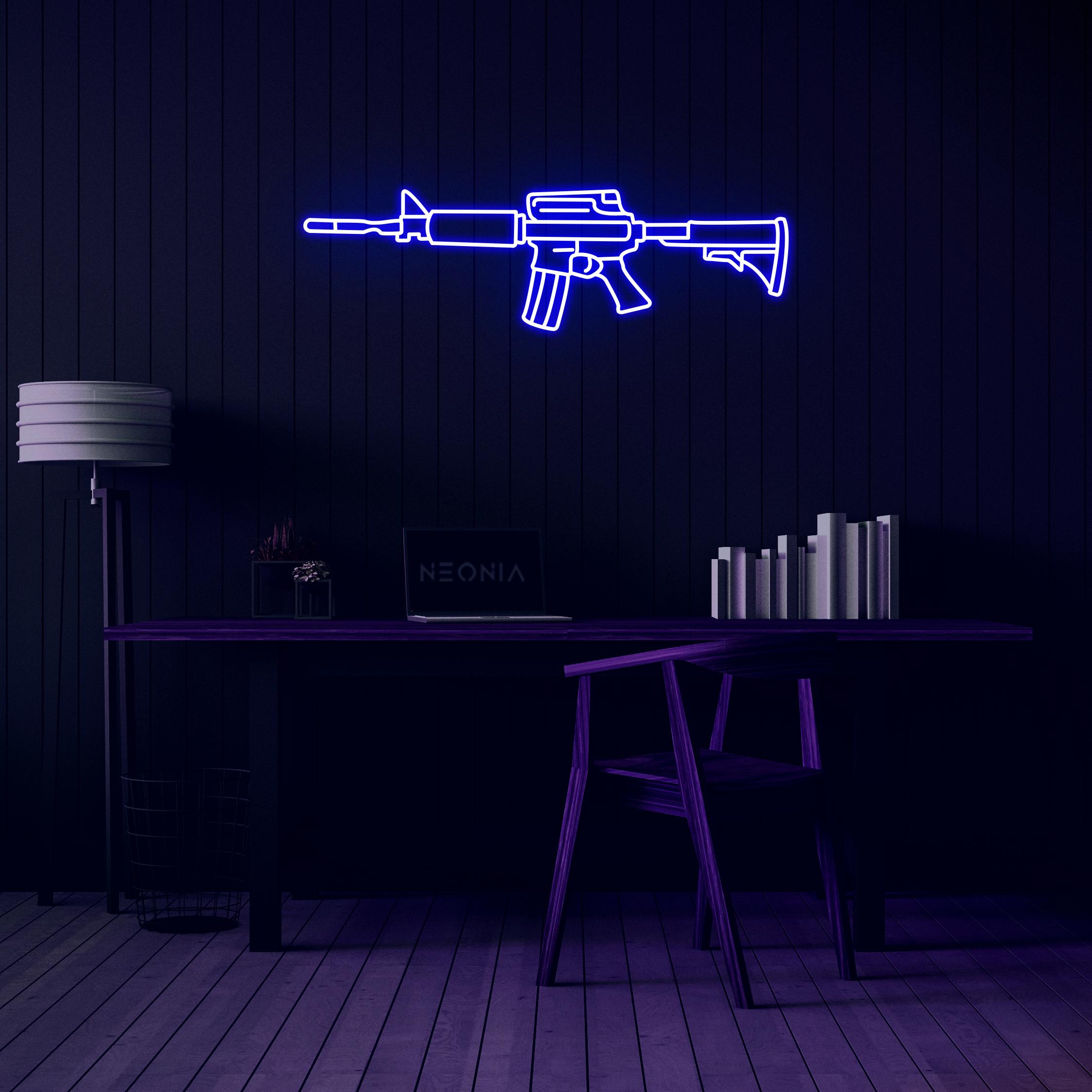 M416 M4A1 Toy Gun LED Neon Sign - Gamer Room Decor - Etsy