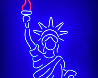 Statue of Liberty Neon Sign: Handmade LED Light