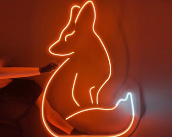 Fox LED Neon Sign: Bedroom Decor, Neon Light