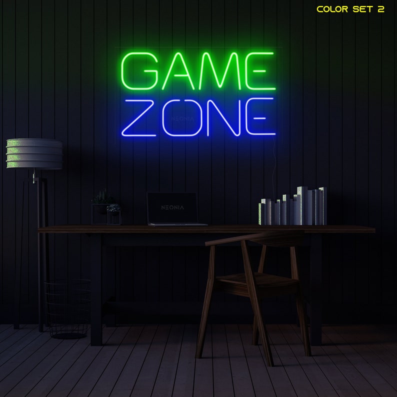 Game Zone Neon Sign LED Neon Sign, Neon Sign for Gaming Room, Wall Decor, Wall Sign, Custom Neon Sign image 6