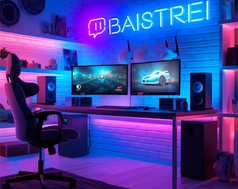 Letrero de neón personalizado con la etiqueta de jugador: Decoración LED para salas de juego