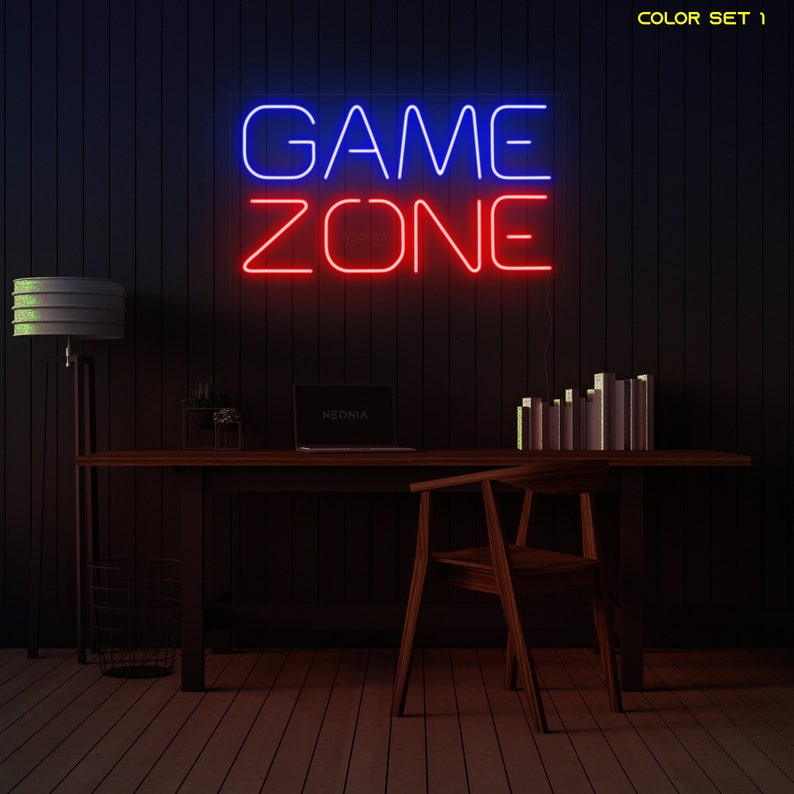 Game Zone Neon Sign LED Neon Sign, Neon Sign for Gaming Room, Wall Decor, Wall Sign, Custom Neon Sign image 5