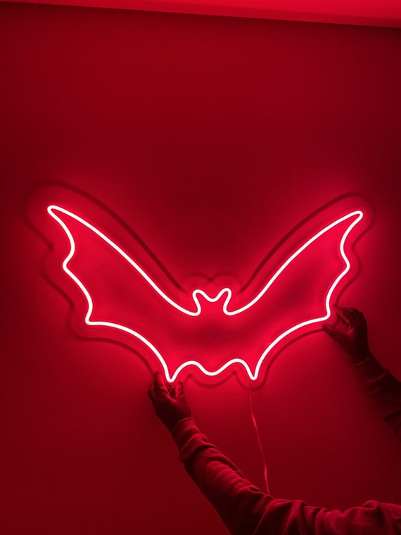 Bat outlet neon light