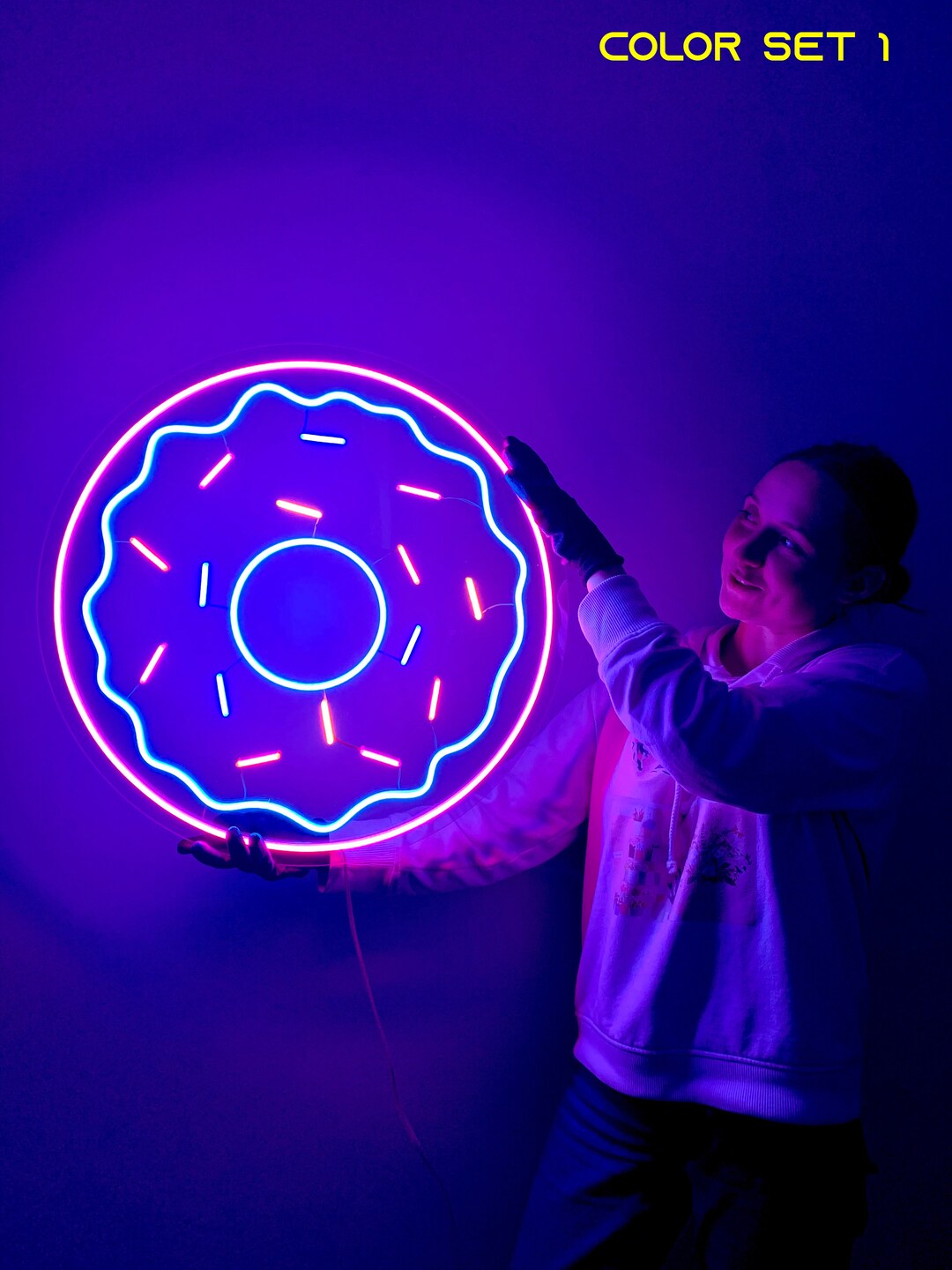 Donut LED Neon Sign: Bedroom Decor Light - Etsy