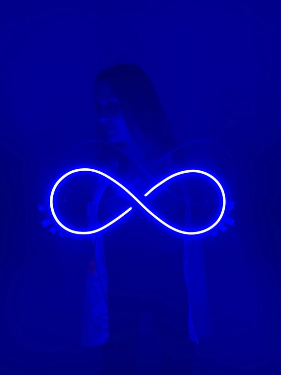 Neon Blue Infinity Symbol Couple Name Infinity Neon SAKSHI GIFTS