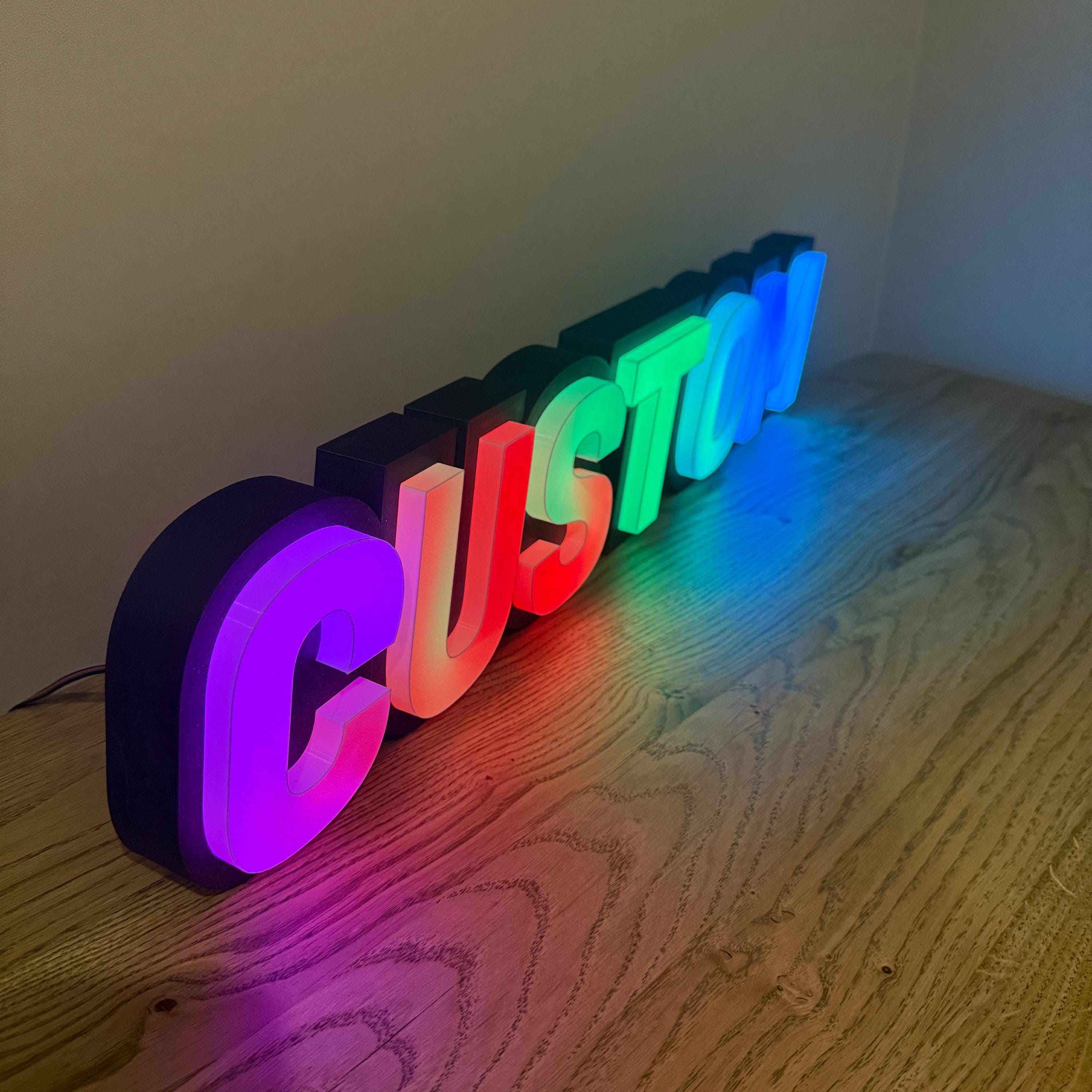Custom Beauty Salon LED Sign: RGB 3D Letters, App Control - Etsy