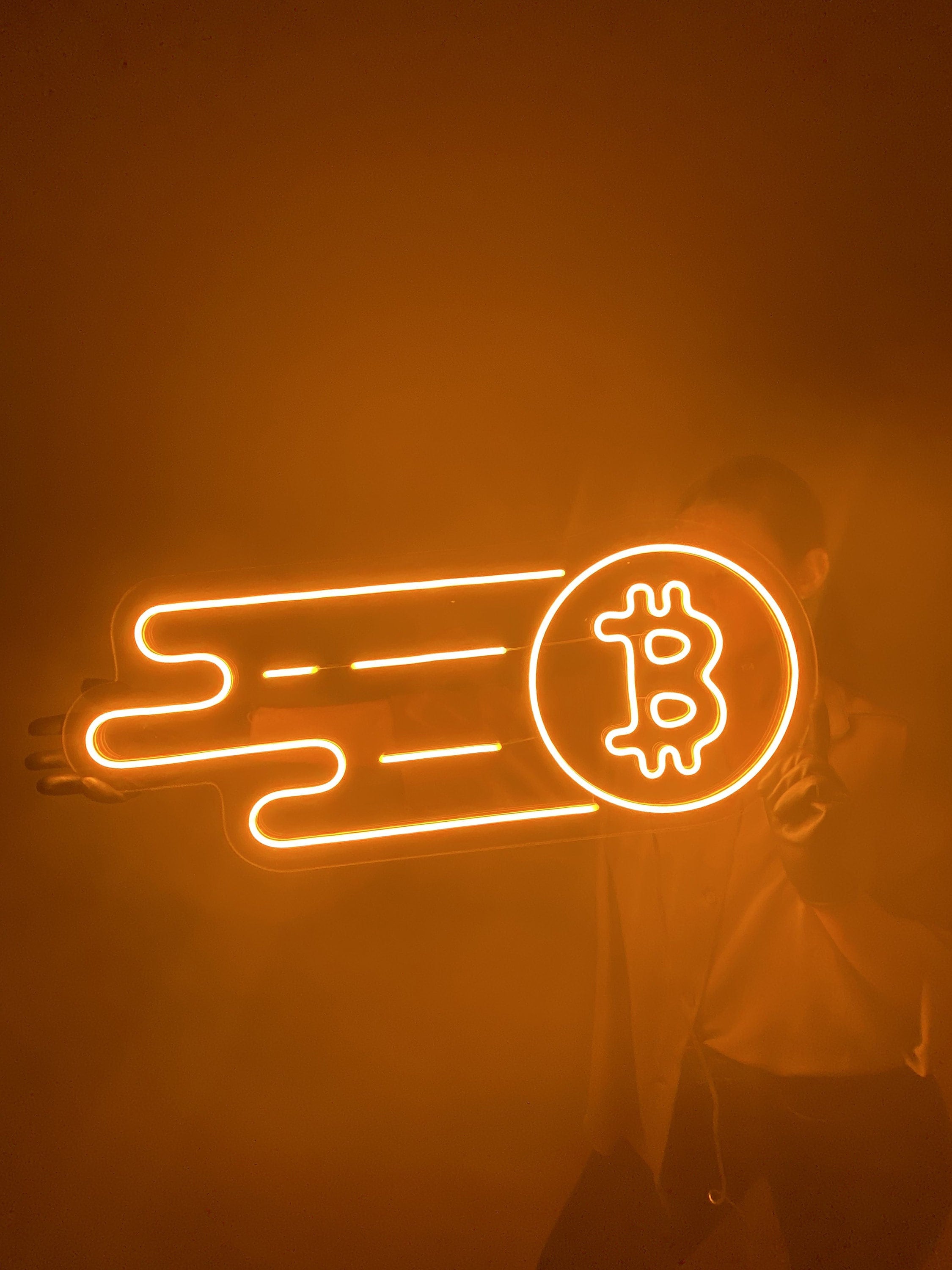 Hyggeria Bitcoin Neon Sign, Handmade Bitcoin Led Neon Yellow Light Bitcoin Neon for Wall Décor