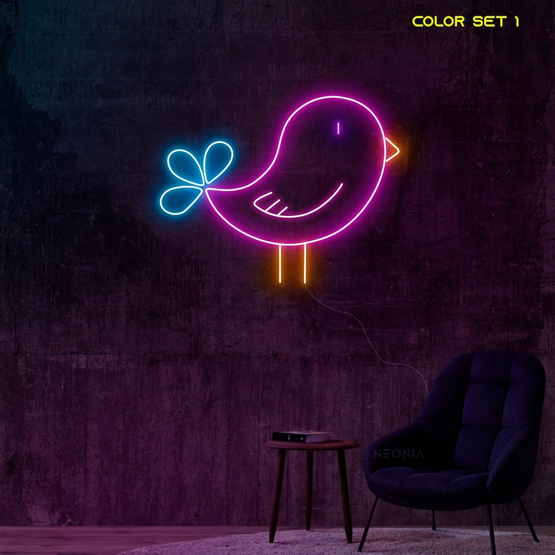 Chick Neon Sign LED Neon Sign Chick Wall Decor Wall Sign Etsy