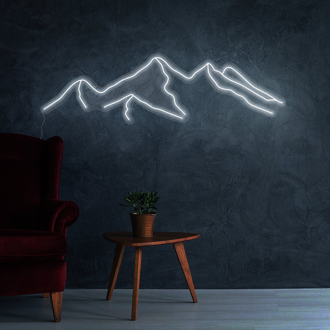 Mountain Neon Sign Mountain Wall Art Bedroom Neon Sign | Etsy
