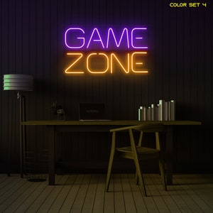 Game Zone Neon Sign LED Neon Sign, Neon Sign for Gaming Room, Wall Decor, Wall Sign, Custom Neon Sign image 8