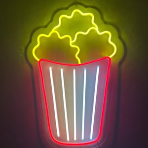 PopCorn Neon Sign - Food Led Sign, Neon Light Sign, Led Light Sign, LED Neon Sign