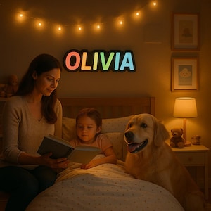 Custom Name LED Sign: 3D App Controlled Light, Personalized Room Decor