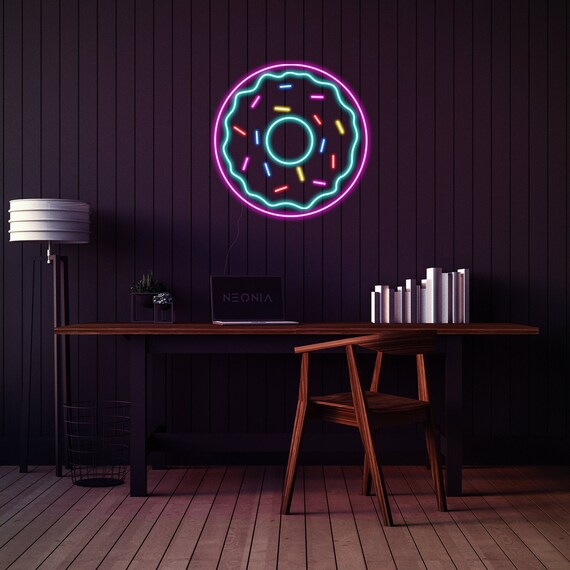Donut Neon Sign Donut LED Sign Neon Sign Bedroom Neon | Etsy