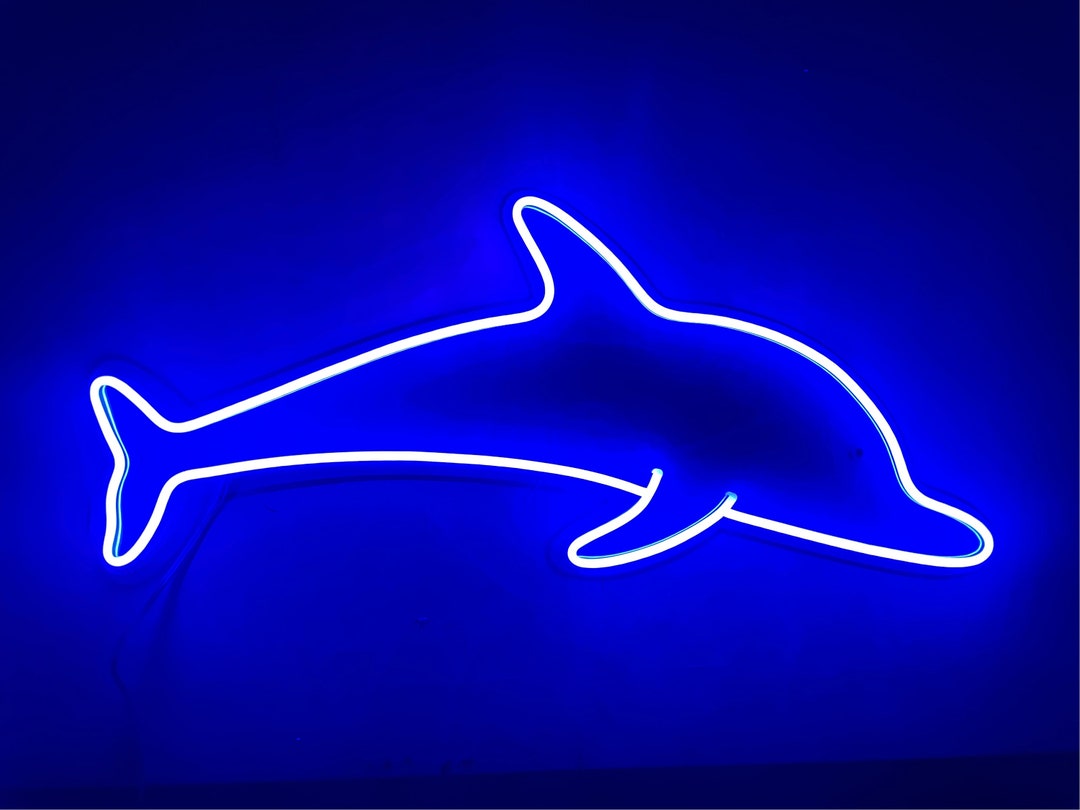 Dolphin Neon Sign Dolphin Led Sign, Neon Sign Bedroom, Neon Light - Etsy