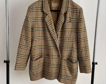 Bogner woman wool blazer tweed classic jacket Size us 18