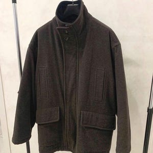 ヒューゴ ボス ヴィンテージ メンズ ブラウン ウール コート レア