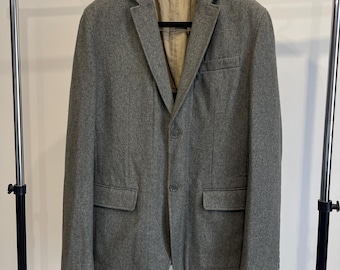 Vintage Nicole Farhi Gray Wool Blazer - Minimalist Designer Sport Coat - Luxury British Menswear Jacket Size M
