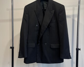 Giacca blazer doppiopetto Horne Brother da uomo, taglia US 40S, abito classico in misto lana