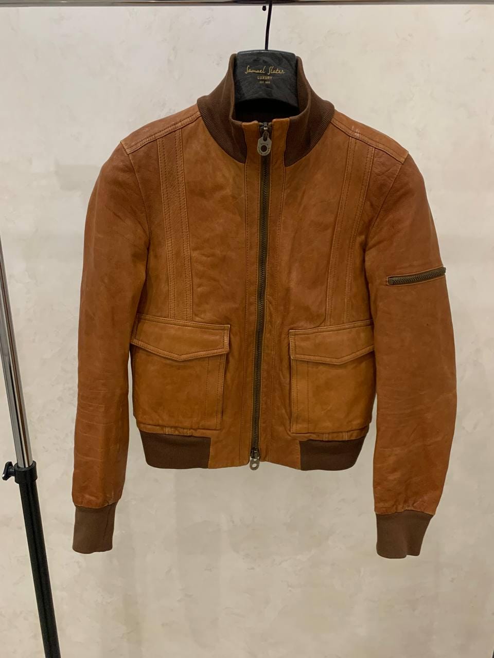 BALLY 希少レザーバイカージャケット ブラウン レディース
