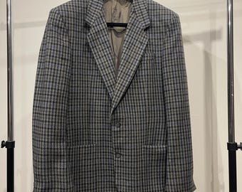 Blazer vintage clássico, jaqueta esportiva em mistura de lã, estilo City of London, tamanhos EUA 40L/42L e UE 50/52.