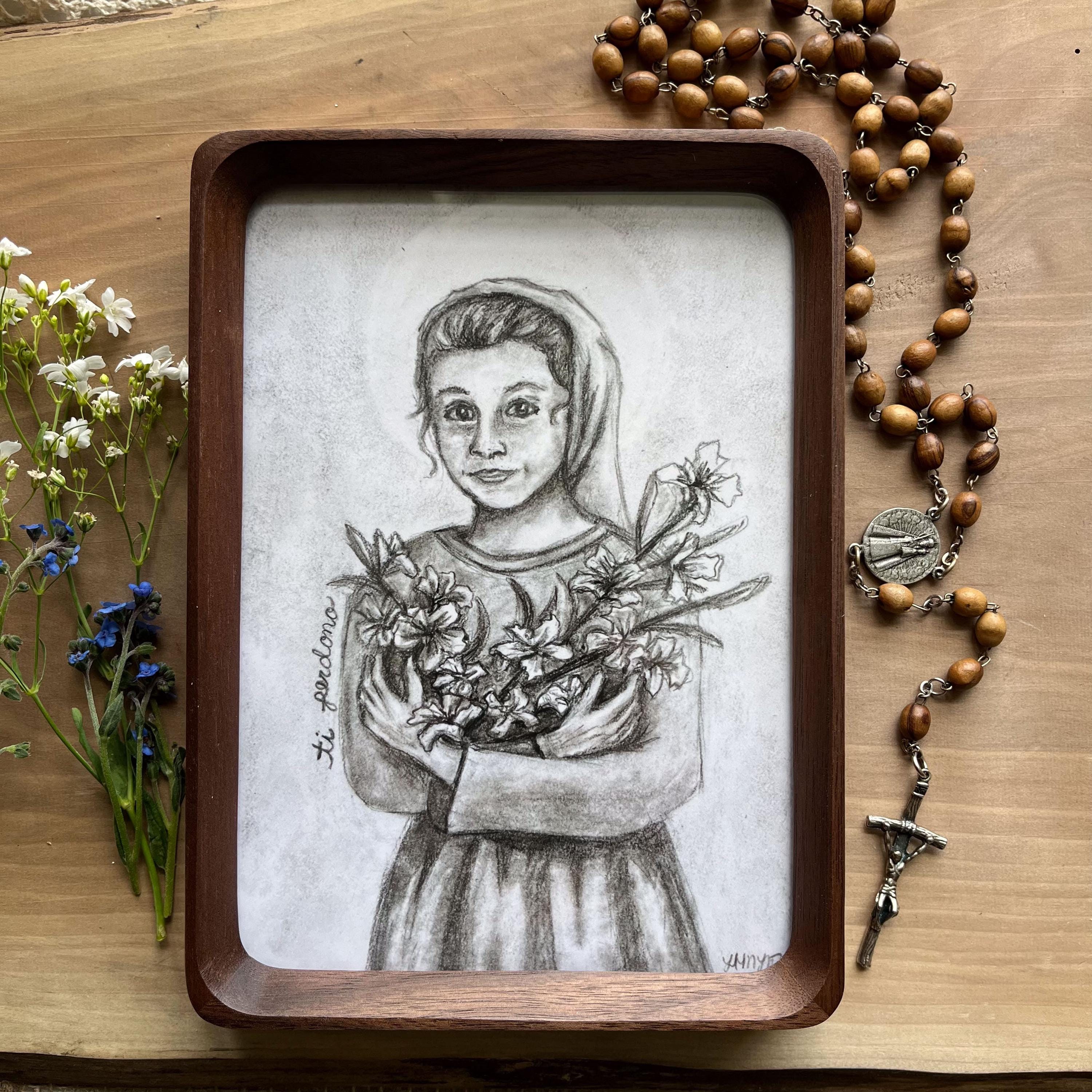Saint Maria Goretti Art Print 5x7"| Catholic Gift for Confirmations and ...