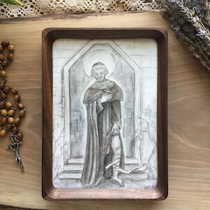 Saint Peregrine Laziosi Art Print | Catholic Gift for Cancer Patients | Sacred Art for Catholic Home Decor | Catholic Gift for the Sick