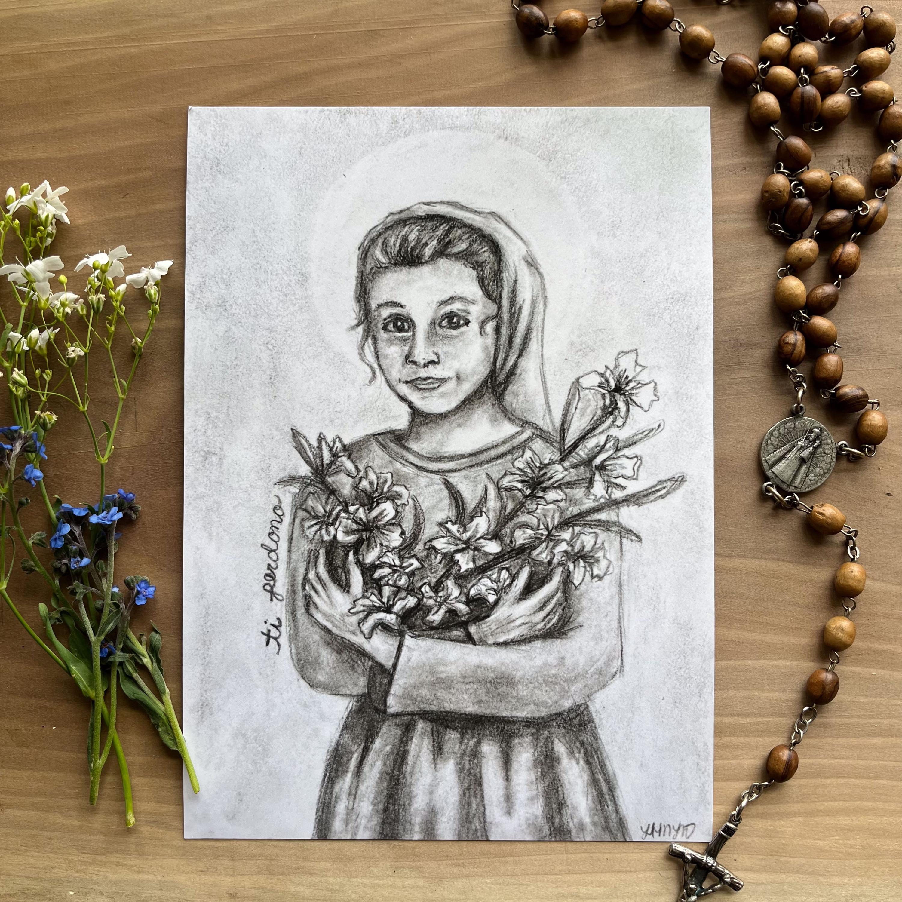 Saint Maria Goretti Art Print 5x7"| Catholic Gift for Confirmations and ...
