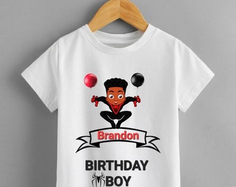 Spider-Man birthday shirts