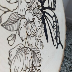 Butterfly Flower Wood Burn Sign Woodburned Butterfly Half Etsy Butterfly Flower Wood Burn Sign Woodburned Butterfly Half Etsy