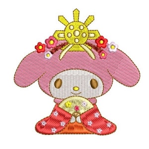 Téléchargement instantané de motif de broderie de mélodie japonaise