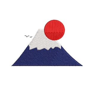 Japan Fuji Mountain Embroidery Design-Instant download