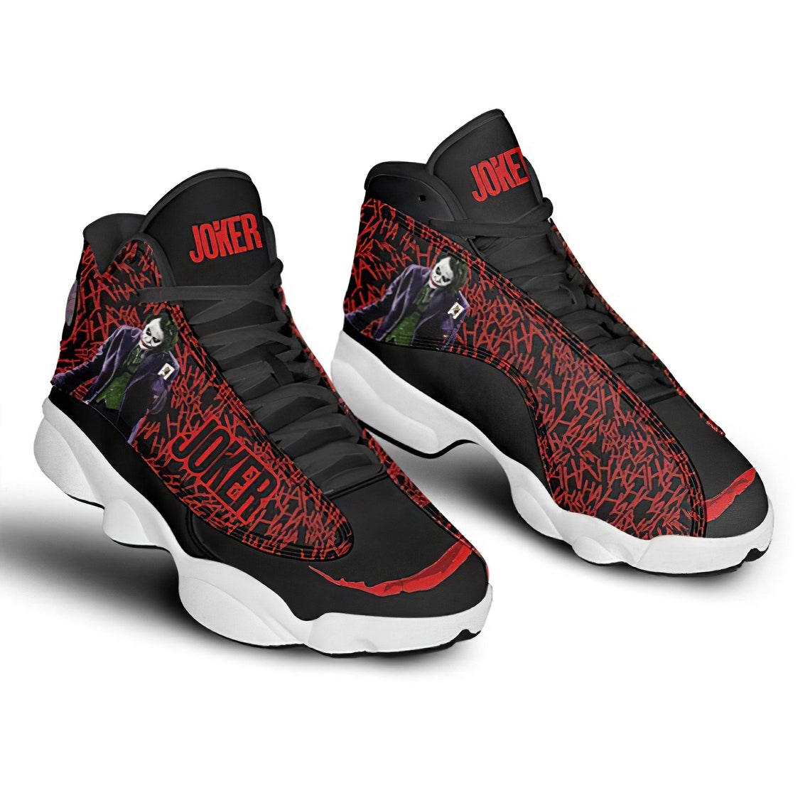 Joker Jordan 13 Joker Jordan 13 Custom Shoes Basketball Etsy