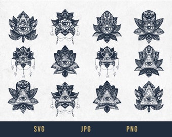 Download Lotus Mandala Svg Etsy