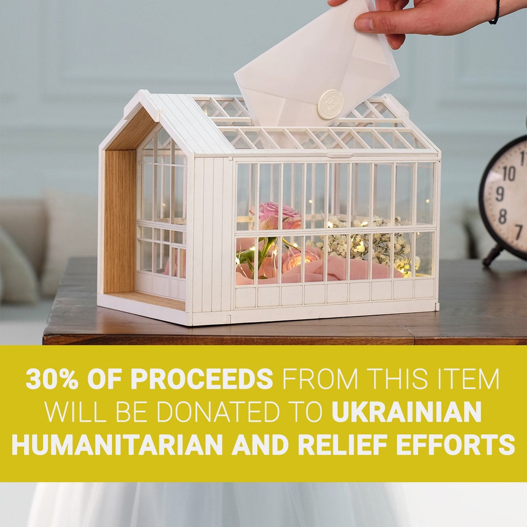 Wedding House Card Box Glass Terrarium Envelope Box Wedding Etsy