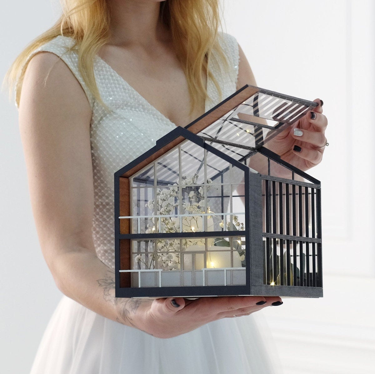 Wedding Card Box Glass Terrarium envelope box Wedding money Etsy