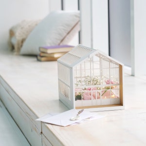 Hucha para tarjetas de boda, tarjetero para casa, tarjetero para boda con ranura, caja de recuerdos, tarjetero de madera, caja de regalo para boda, caja blanca y marrón