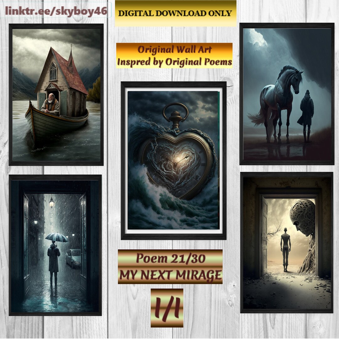 Dark Wall Decor AI Art Modern Wall Art Dream Home Decor Wall Etsy