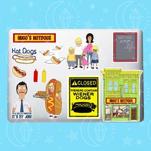 Pack d&#39;autocollants famille hot-dog