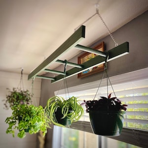 4-Foot (48") Hanging Plant Ladder | Pot Rack | Basket Holder | Kitchen Island | Porch Decor