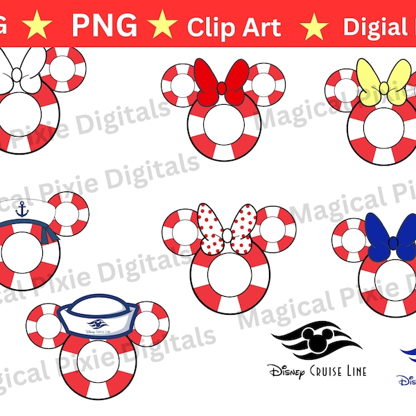 Ratón y amigos, crucero marinero, salvavidas, PNG, SVG, clip art, archivo digital