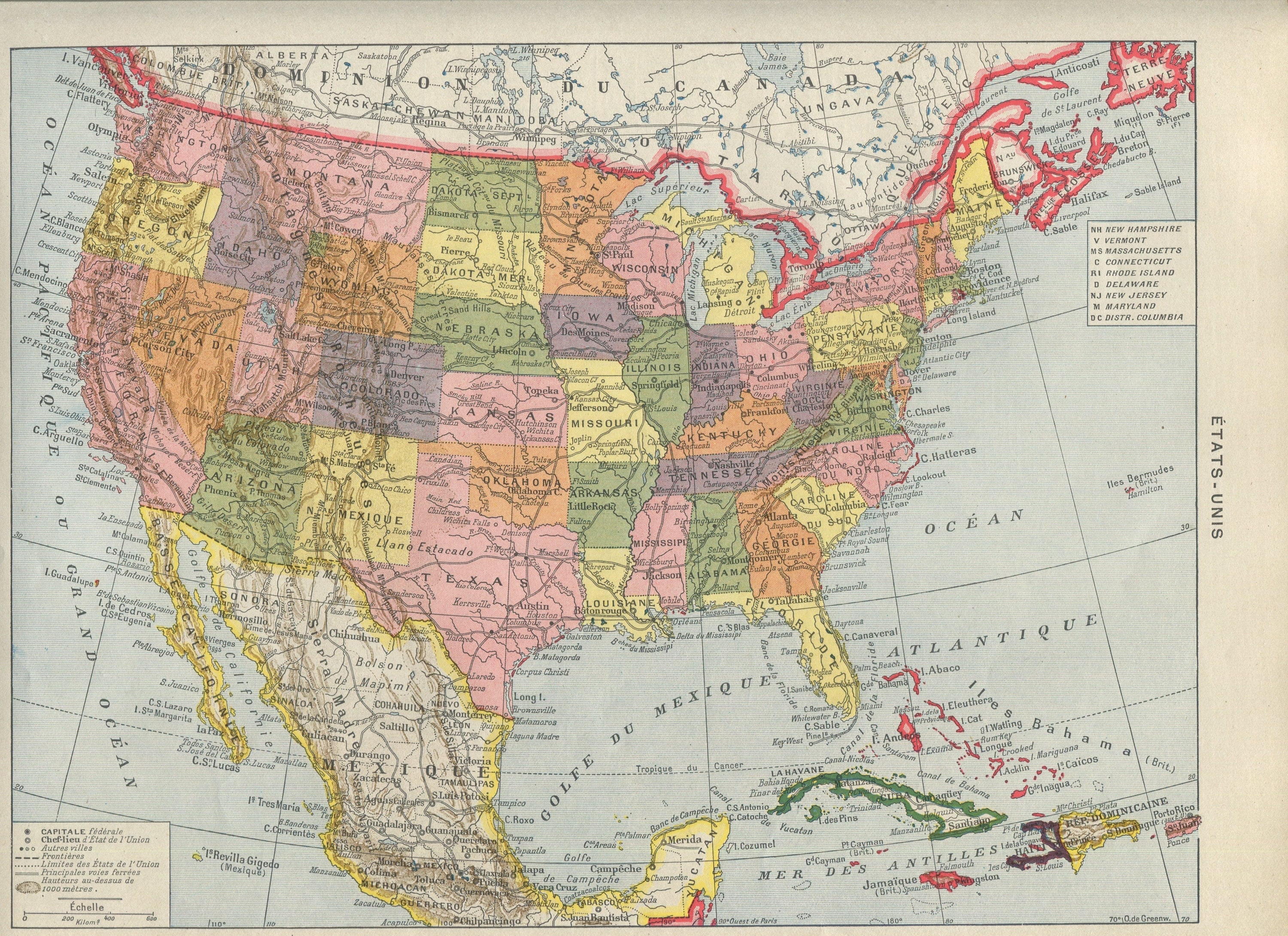 Vintage USA Map From 1931 Original - Il Fullxfull.4479937091 Qlrd 