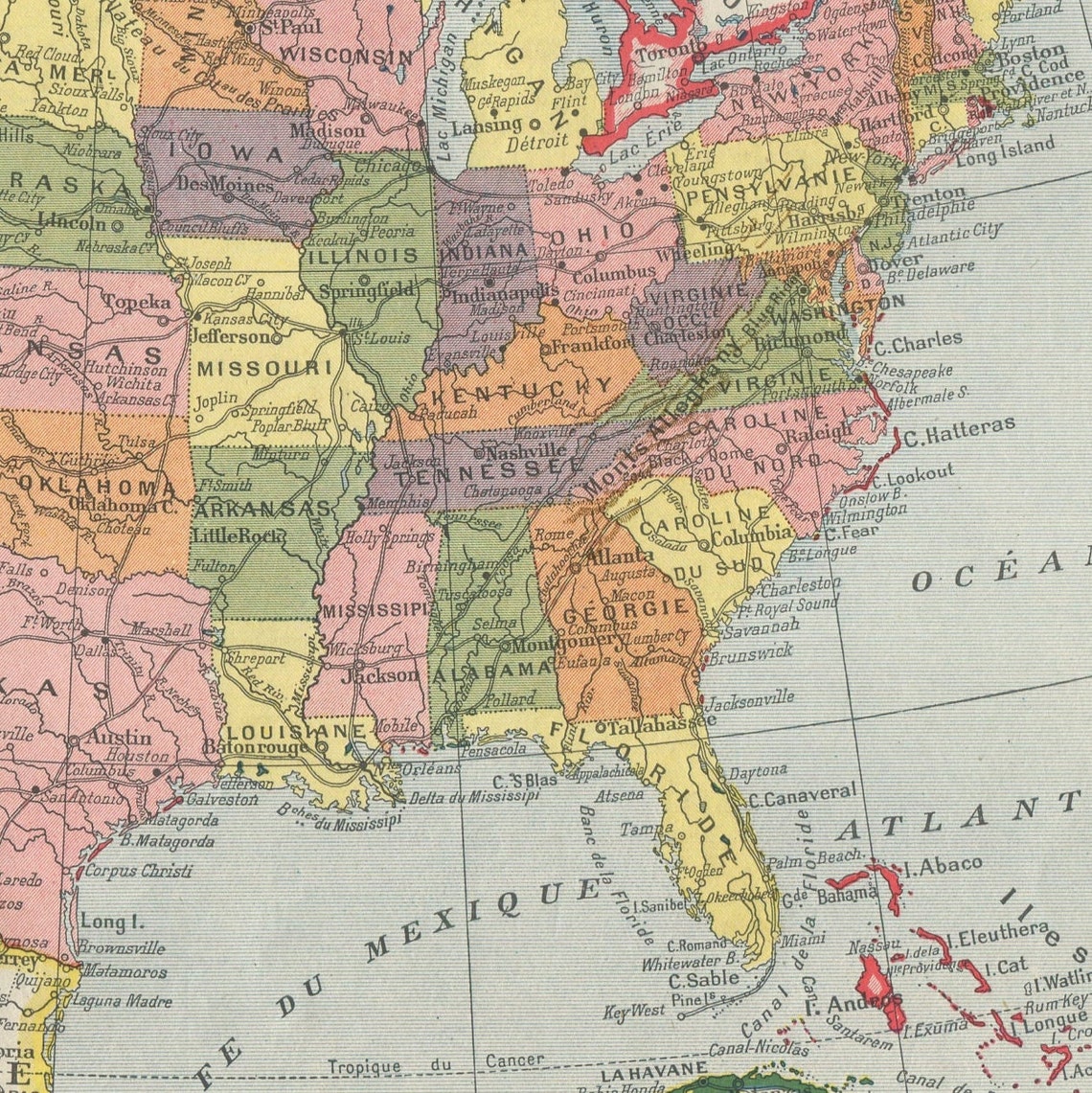 Vintage USA Map From 1931 Original - Il 1140xN.4479935873 6xdv 