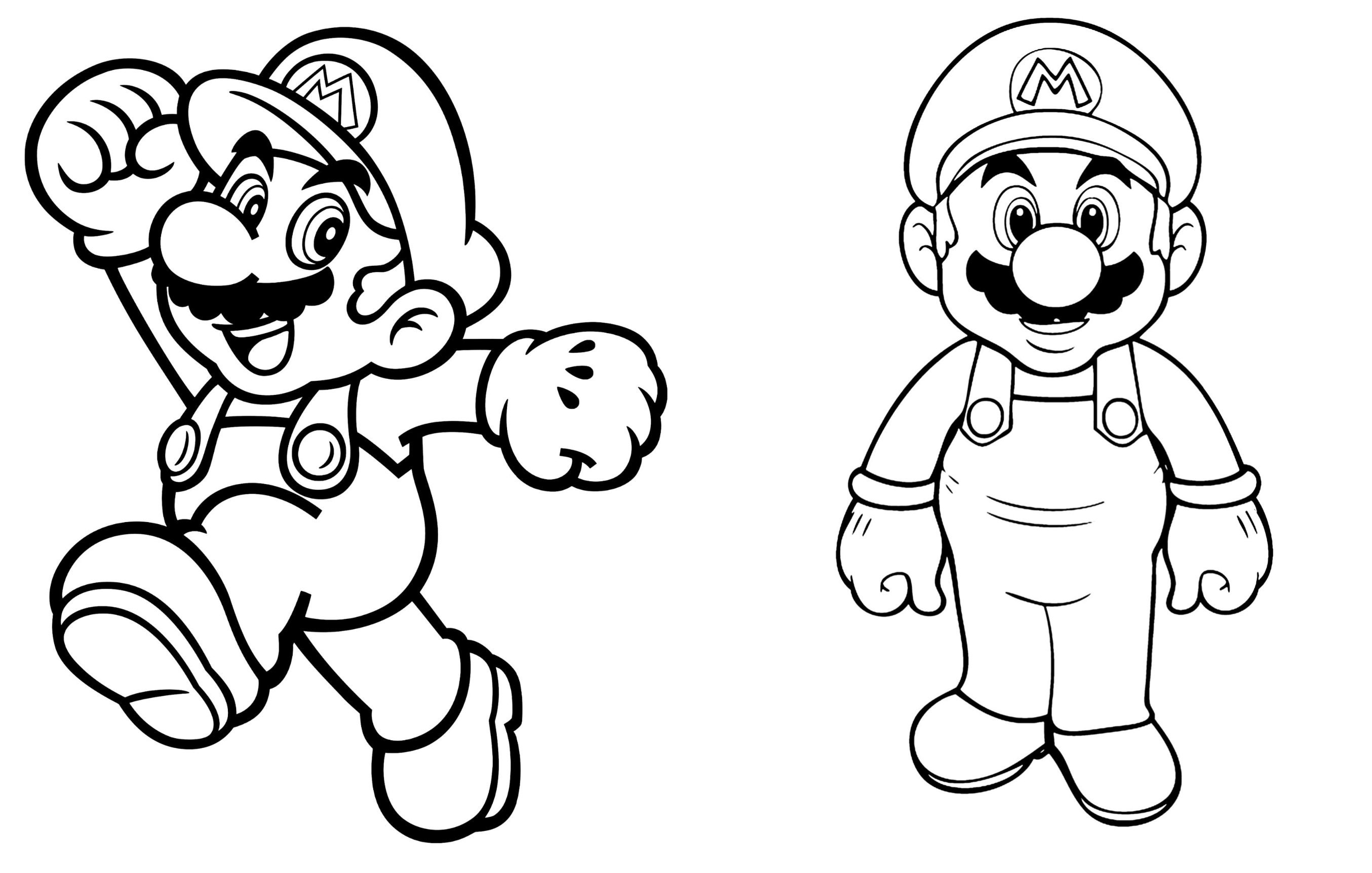 Mario Coloring Pages | Etsy