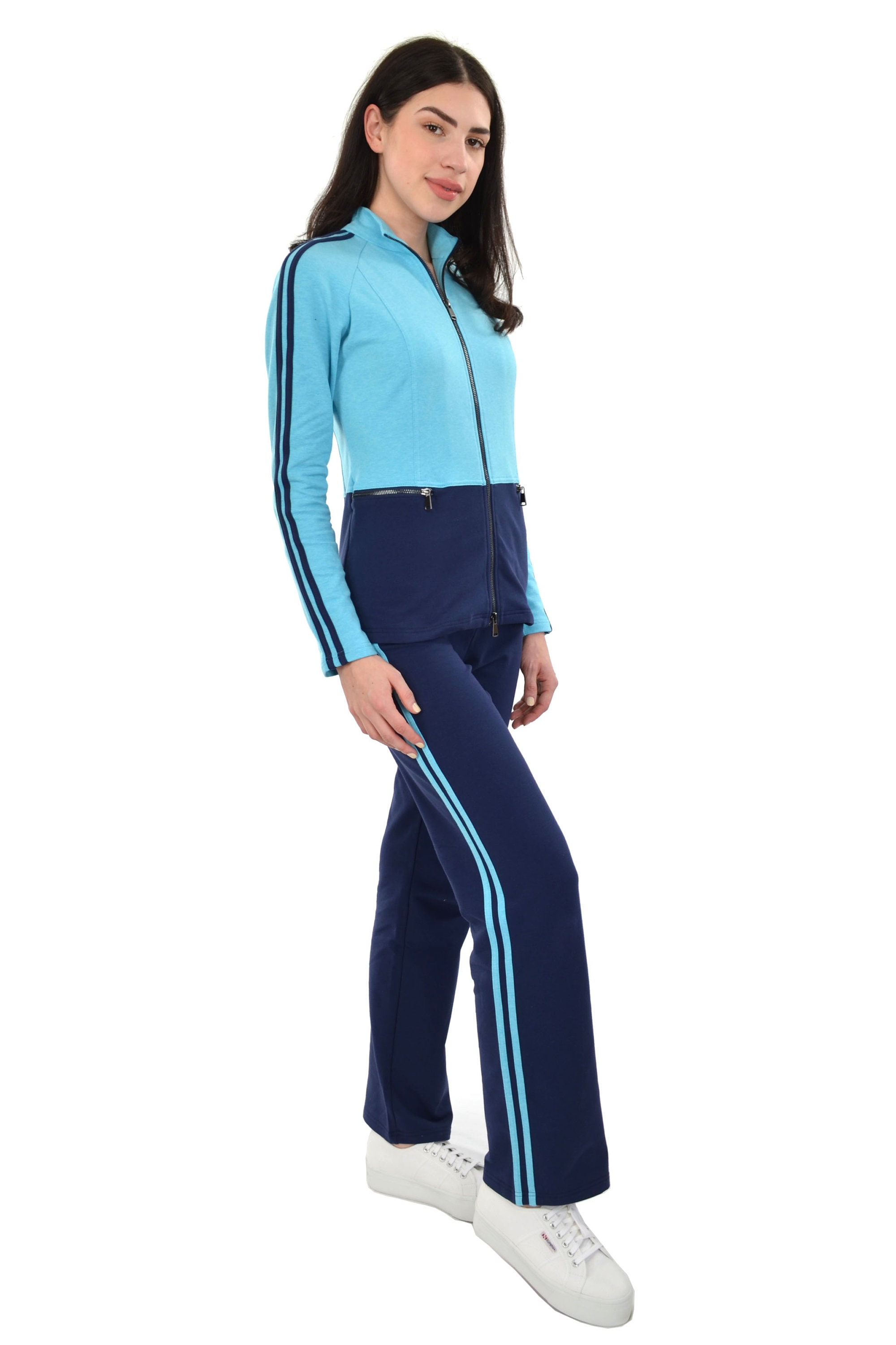 Athleisure Warm up Suits Color Block Racer Stripe 2 PC Set Etsy